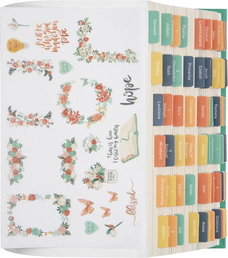 Believe Bible Tabs - Laminated Bible Study Tabs with Stickers, Perfect for Bible Journaling Gifts (Vintage) - Image 1